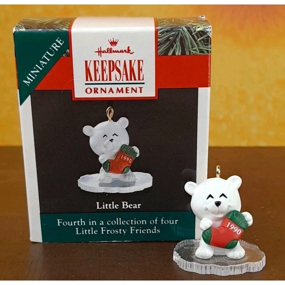 Hallmark Keepsake Miniature Ornament Little Frosty Little‎ Seal Little Bear 1990